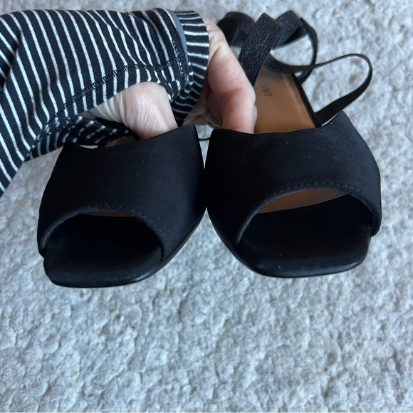 Mark Lemp Classics Elastic Criss Cross Straps Peep Toe Kitten Heel Size 8N - Picture 6 of 12